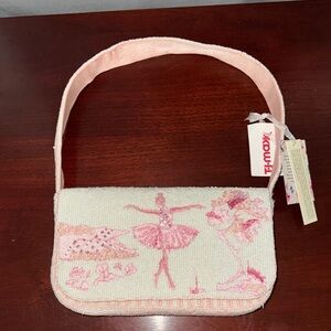 Beaded Pink Ballerina Shoulder Bag